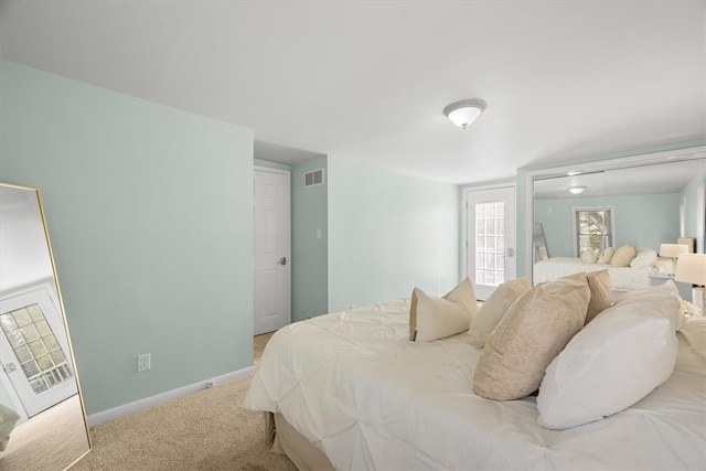 view of carpeted bedroom