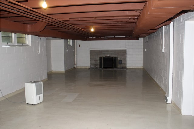 view of basement