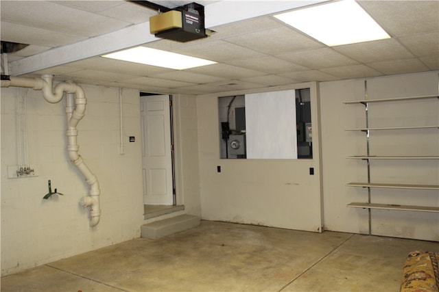 view of basement