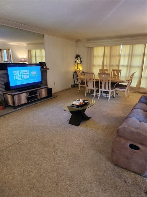 view of carpeted living room