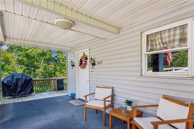 view of patio / terrace with area for grilling