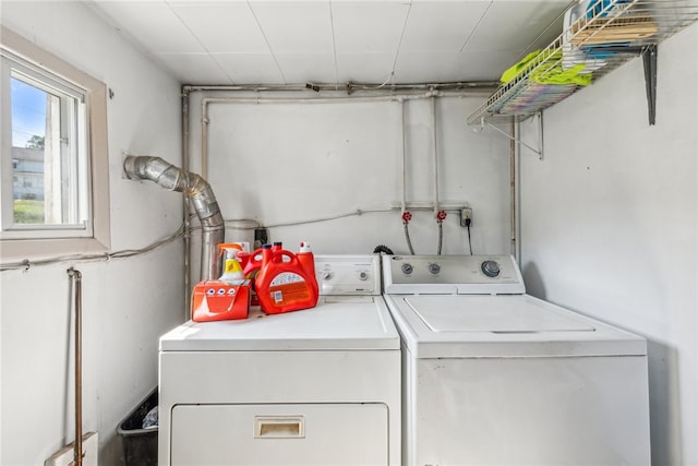 laundry room with washer and dryer