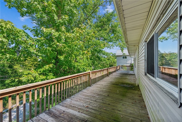 view of wooden deck