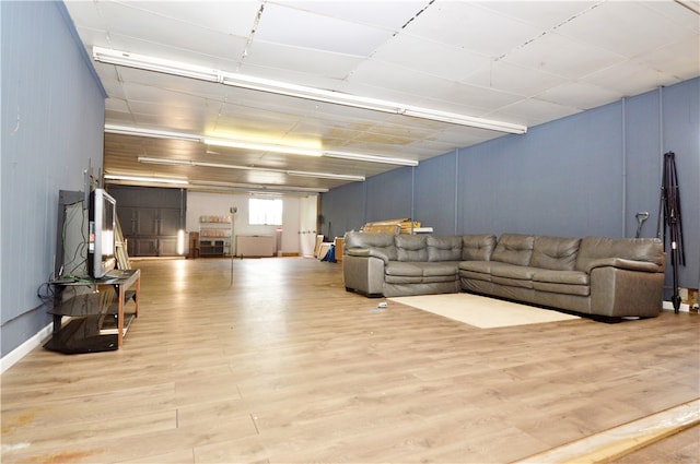 living room featuring light hardwood / wood-style floors