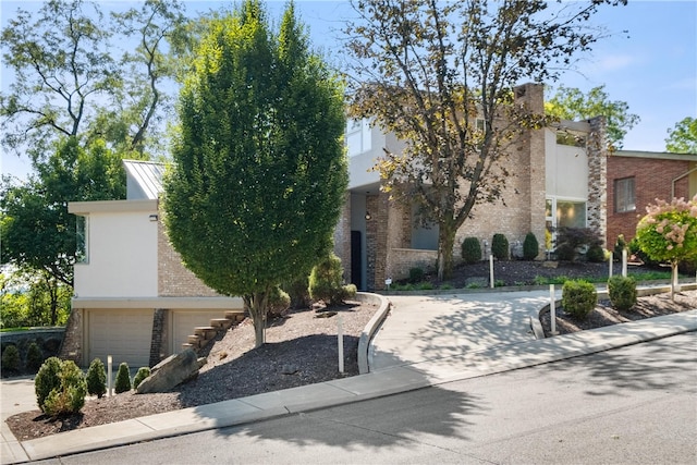 view of front of home featuring a garage