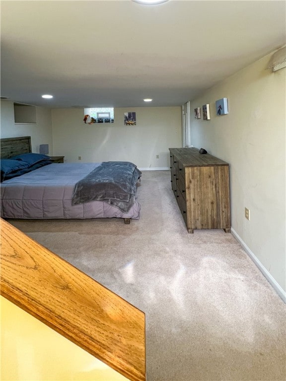 bedroom with carpet floors