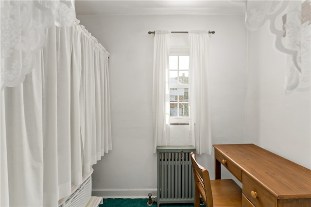 interior space featuring radiator