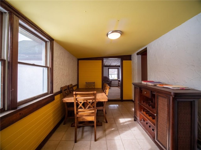 view of tiled dining space