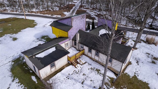 view of snowy aerial view