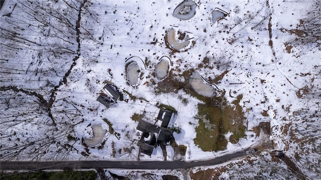 view of snowy aerial view