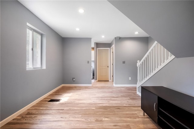 interior space featuring light hardwood / wood-style floors