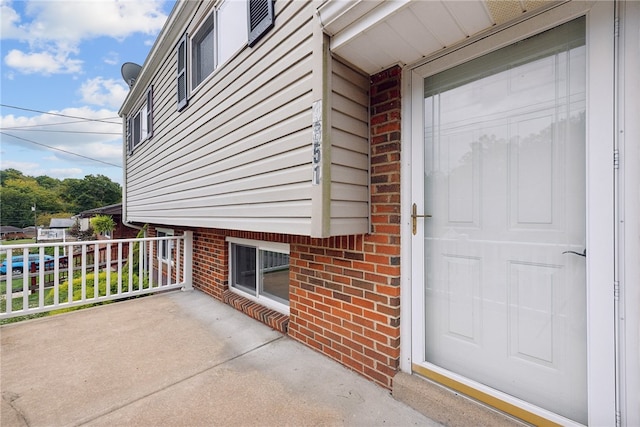 view of doorway to property