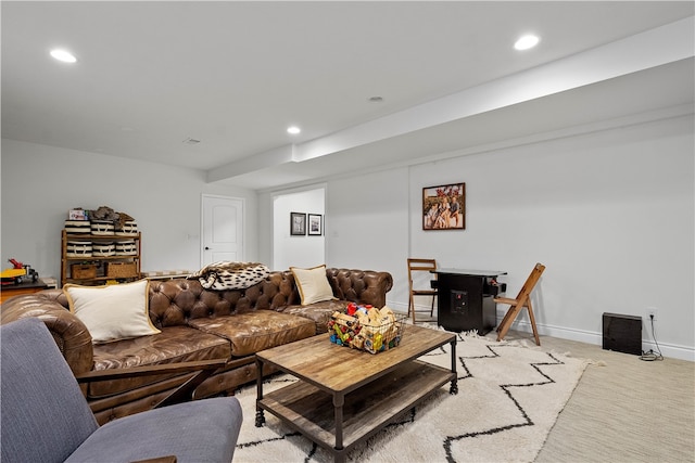 view of carpeted living room