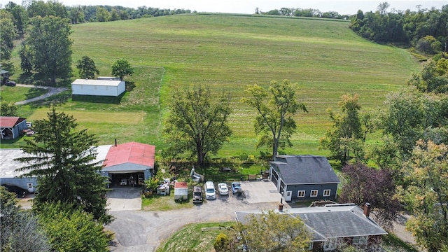 bird's eye view featuring a rural view