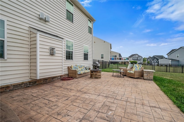 view of patio / terrace with an outdoor hangout area