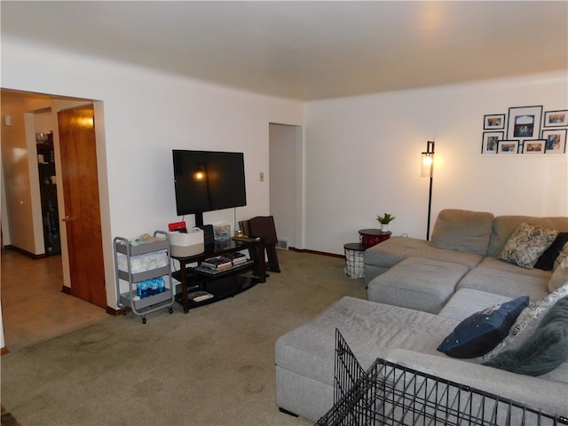 view of carpeted living room