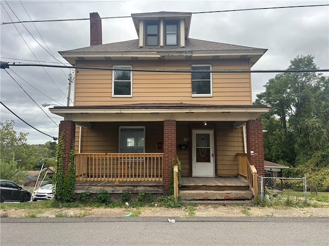 view of front of home featuring a porch