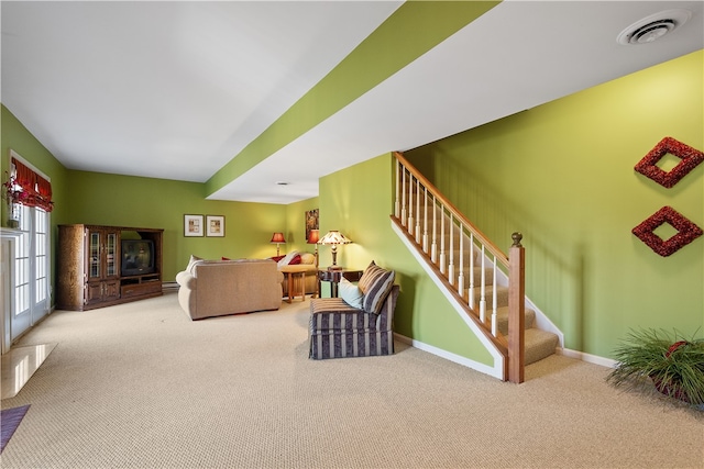 view of carpeted living room