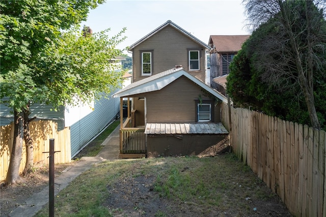 view of rear view of property