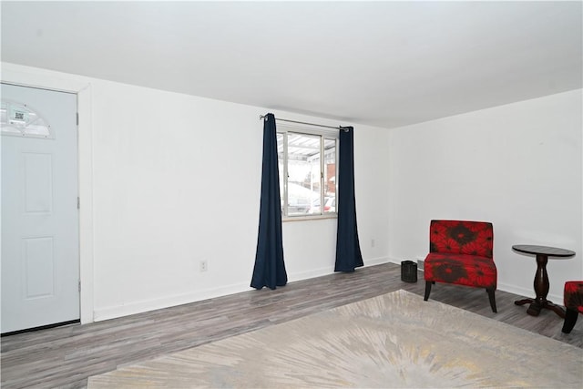 living area featuring light wood-type flooring