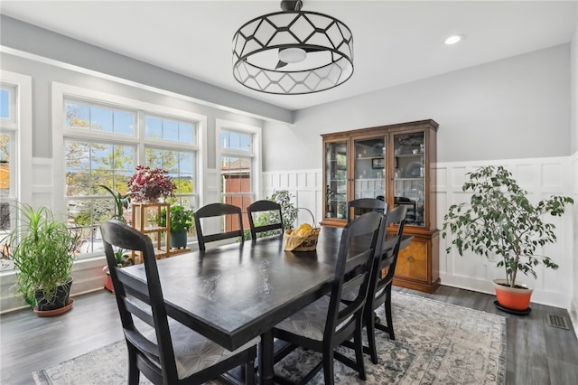 dining room featuring dark hardwood / wood-style floors