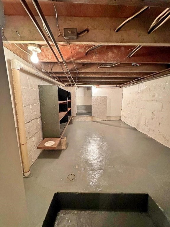 view of basement