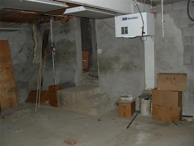 view of basement