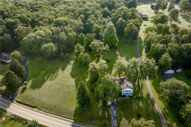 bird's eye view with a rural view