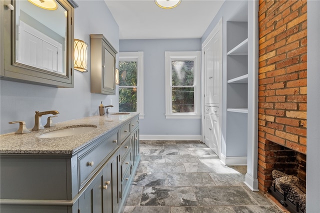 bathroom with vanity