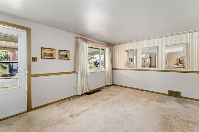 view of carpeted empty room