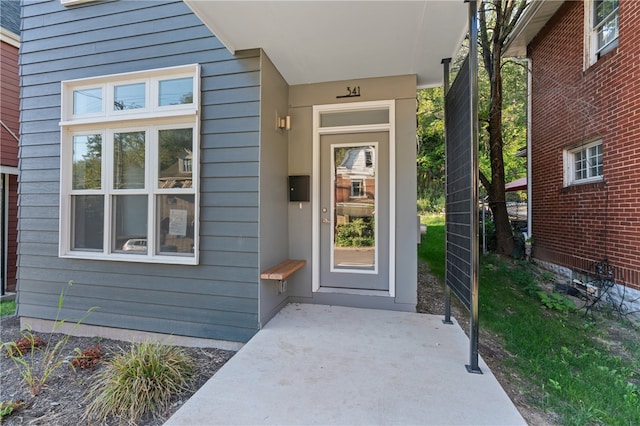 view of doorway to property