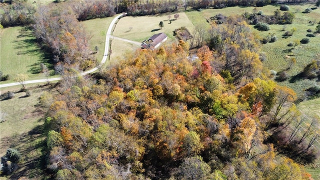 aerial view with a rural view