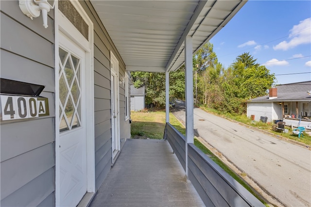 exterior space featuring a porch