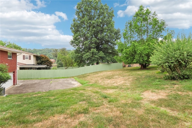 view of yard featuring a patio