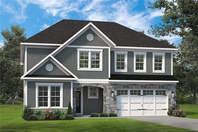 1008 Stonegate Dr S, Fayette, PA 15057 - craftsman-style home with a front yard and a garage