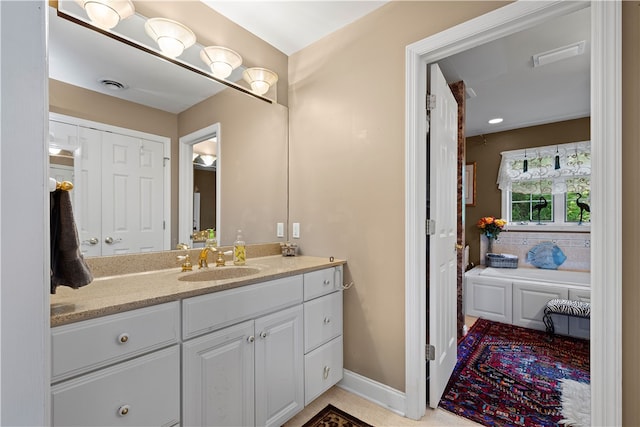 bathroom featuring vanity