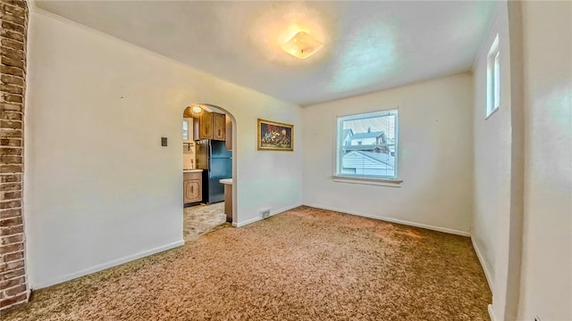 view of carpeted empty room