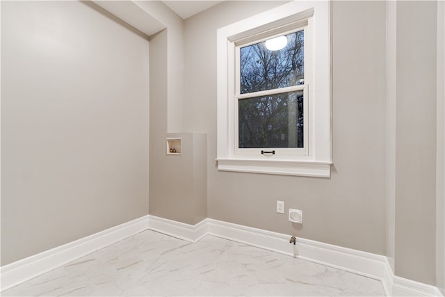 laundry room with hookup for an electric dryer, hookup for a gas dryer, and hookup for a washing machine