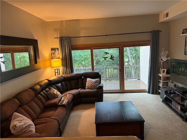 view of carpeted living room