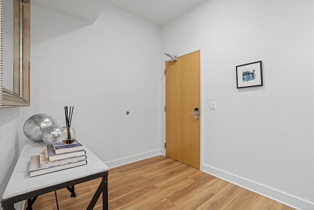 foyer entrance featuring light hardwood / wood-style floors