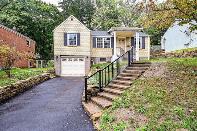 view of front of house featuring a garage