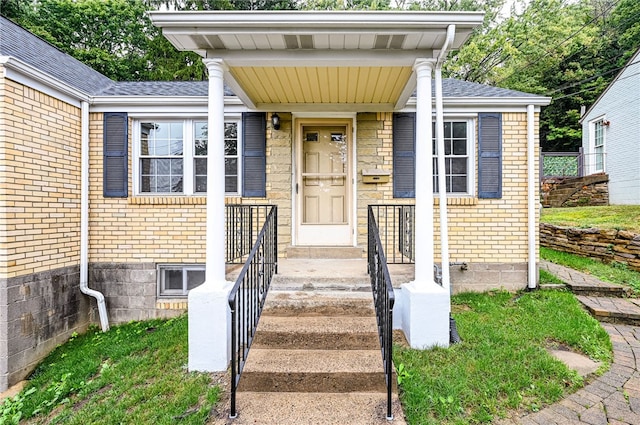 view of doorway to property