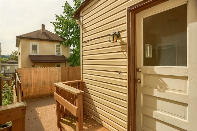 exterior space with a wooden deck