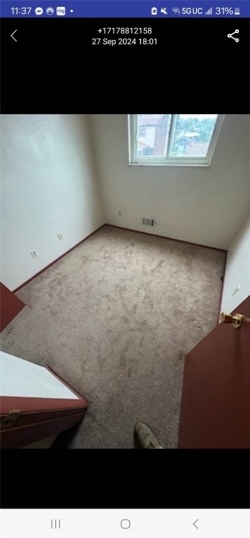 spare room featuring carpet floors