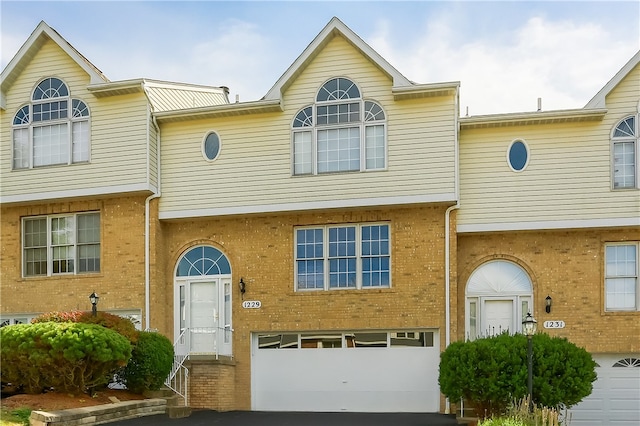 view of property featuring a garage