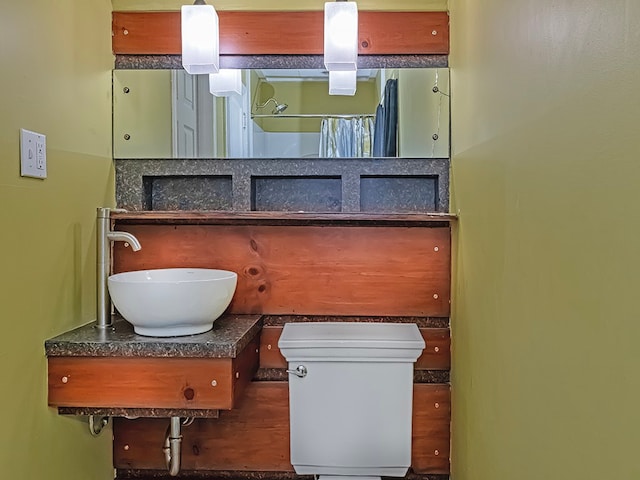 bathroom with toilet and sink