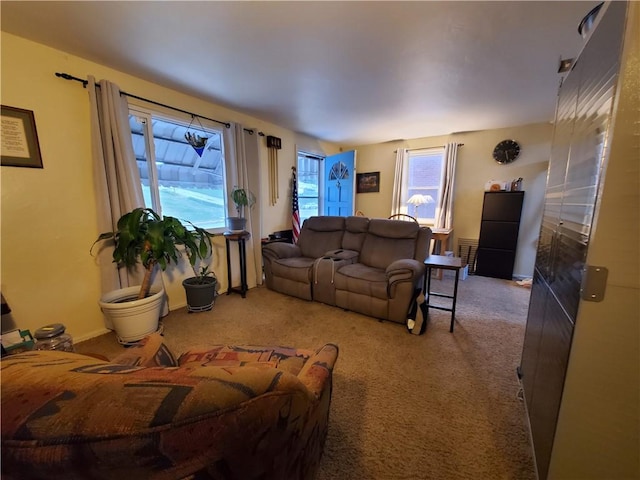 view of carpeted living room