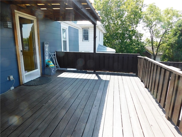 view of wooden terrace