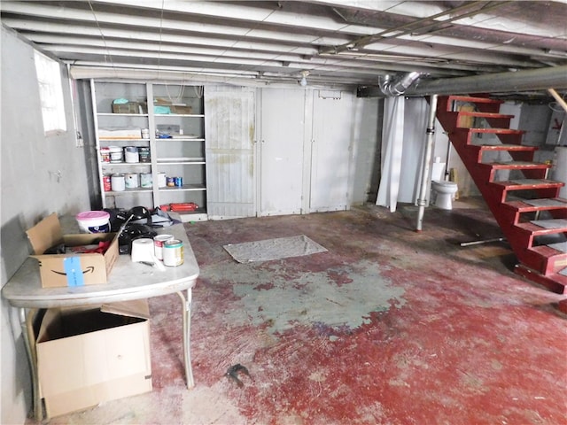 view of basement