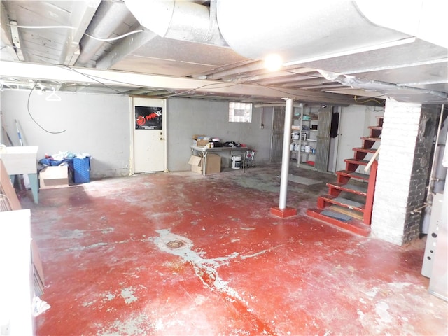 view of basement